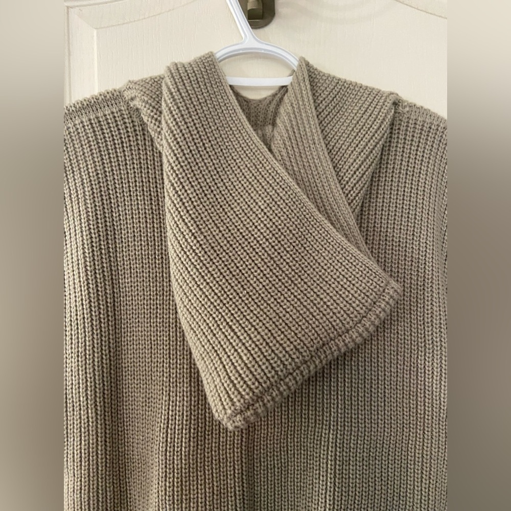 Cream Knitted Slipover with Hood - Picture 4 of 8